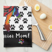 Niedlich und farbenfroh Boston Terrier Mama Handtu Geschirrtuch (Viertel Falte)