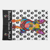 Niedlich und farbenfroh Boston Terrier Mama Handtu Geschirrtuch (Horizontal)