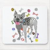 Niedlich und farbenfroh Boston Terrier Mousepad (Vorne)