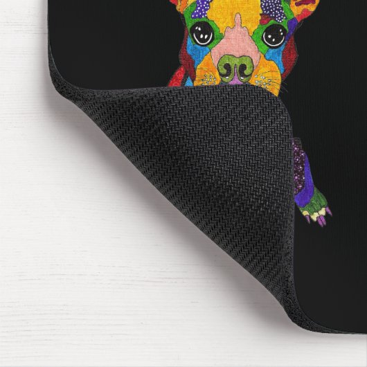 Niedlich und farbenfroh Boston Terrier Mousepad (Ecke)