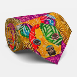 Niedlich und farbenfroh Boston Terrier Pop Art Nec Krawatte