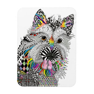 Niedlich und farbenfroh Cairn Terrier Magnet 3"x4"