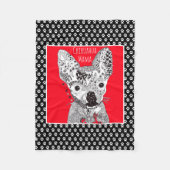 Niedlich und farbenfroh Chihuahua Fleece Blanket (Vorderseite)