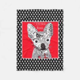 Niedlich und farbenfroh Chihuahua Fleece Blanket