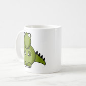 Niedlich und farbenfroh Dinosaurier Kaffeetasse (Vorderseite Links)