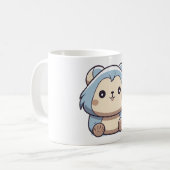 Niedlich und farbenfroh: Igel Art in Kawaii Kaffeetasse (Vorderseite Links)