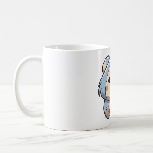Niedlich und farbenfroh: Igel Art in Kawaii Kaffeetasse (Links)