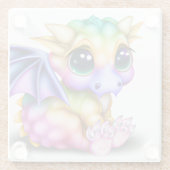 Niedlich und farbenfroh Kawaii Baby Dargon Glasuntersetzer (Rückseite)