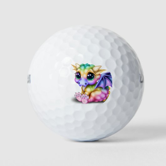Niedlich und farbenfroh Kawaii Baby Dargon Golfball (Vorderseite)