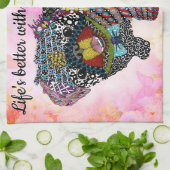 Niedlich und farbenfroh Pekingese Dog Küchentuch (Gefaltet)