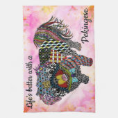 Niedlich und farbenfroh Pekingese Dog Küchentuch (Vertikal)