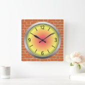 Niedlich und farbenfroh quadratische wanduhr (Zuhause)