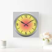 Niedlich und farbenfroh schattiert quadratische wanduhr (Zuhause)