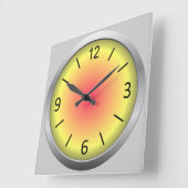 Niedlich und farbenfroh schattiert quadratische wanduhr (Winkel)