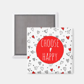 Niedlich und farbenfroh wählen Happy Magnet 2" (Vorderseite/Rückseite)