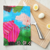 Niedlich und farbenfroh, wenn Schweine Küchentüche Geschirrtuch (Viertel Falte)