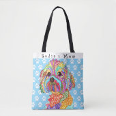 Niedlich und farbenfroh Yorkipoo Personalisiert Tasche (Vorderseite)