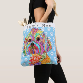 Niedlich und farbenfroh Yorkipoo Personalisiert Tasche
