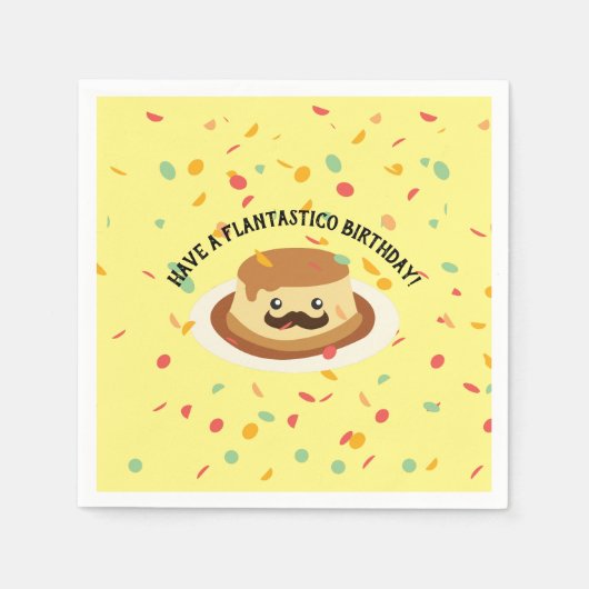 Niedlich und Funny haben ein Flantastico Geburtsta Serviette (Vorderseite)