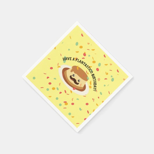Niedlich und Funny haben ein Flantastico Geburtsta Serviette (Ecke)