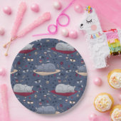 Niedlich und gemütlich Schlaflosigkeit Katze Träum Pappteller (Party)