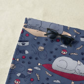 Niedlich und gemütlich Schlaflosigkeit Katze Träum Strandtuch (Beispiel)