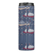 Niedlich und gemütlich Schlaflosigkeit Katze Träum Thermosbecher (Rückseite)