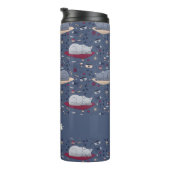 Niedlich und gemütlich Schlaflosigkeit Katze Träum Thermosbecher (Nach rechts gedreht)