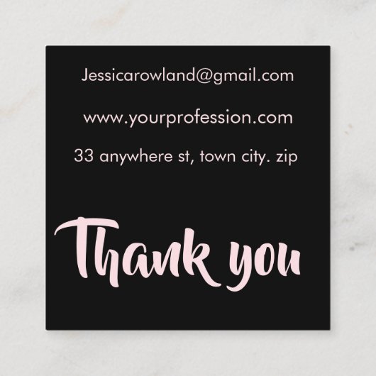 NIEDLICH UND GESPROCHEN HALLOWEG QUADRATISCHE VISITENKARTE (Rückseite)