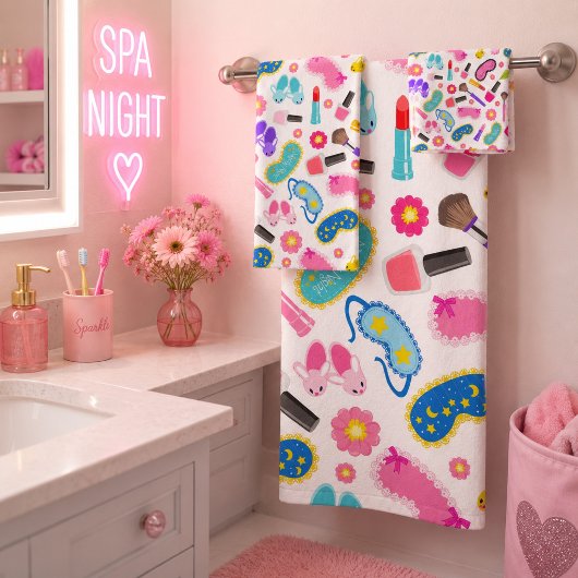Niedlich und Girly Makeup Badhandtuch Set