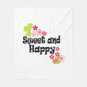 Niedlich und glücklich fleecedecke (Vorderseite)