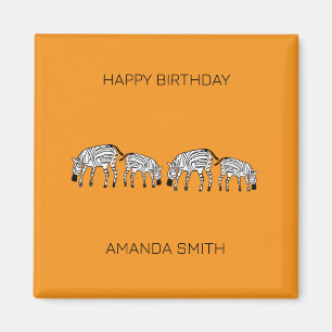 Niedlich und glücklich Kenyan Zebras Magnet