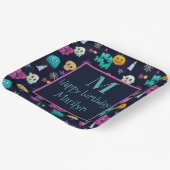 NIEDLICH UND KREEPY HALLOWEEN GEBURTSTAG PAPPTELLER (Gewinkelt)