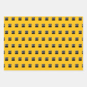 Niedlich und kühl Orange, Schwarz und Weiß zum Geb Geschenkpapier Set (Vorderseite 3)