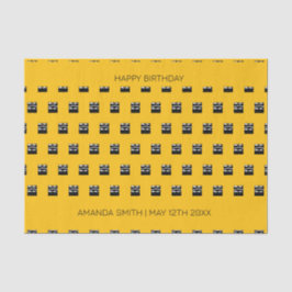 Niedlich und kühl Orange, Schwarz und Weiß zum Geb Seidenpapier