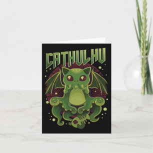 Niedlich und lustig Cathulhu Kawaii Cat Cthulhu Karte