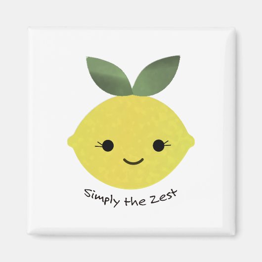 Niedlich und lustig einfach der Zest Kawaii Lemon Magnet (Vorne)