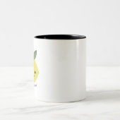 Niedlich und lustig einfach der Zest Kawaii Lemon Zweifarbige Tasse (Mittel)