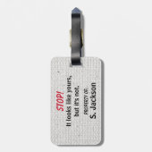 Niedlich und lustig gepäckanhänger (Rückseite vertikal)