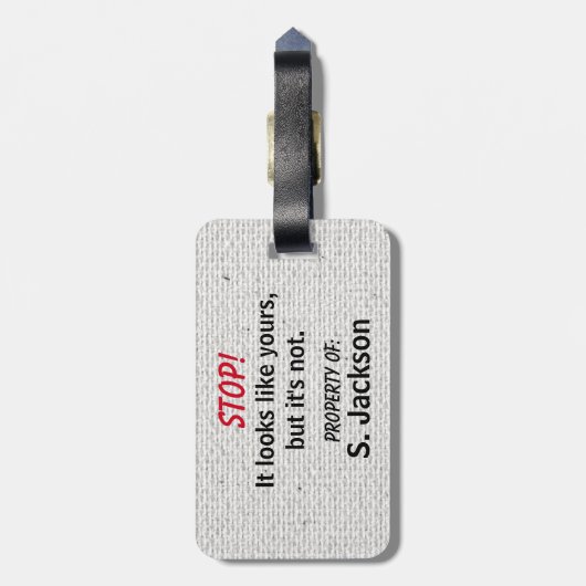 Niedlich und lustig gepäckanhänger (Rückseite vertikal)