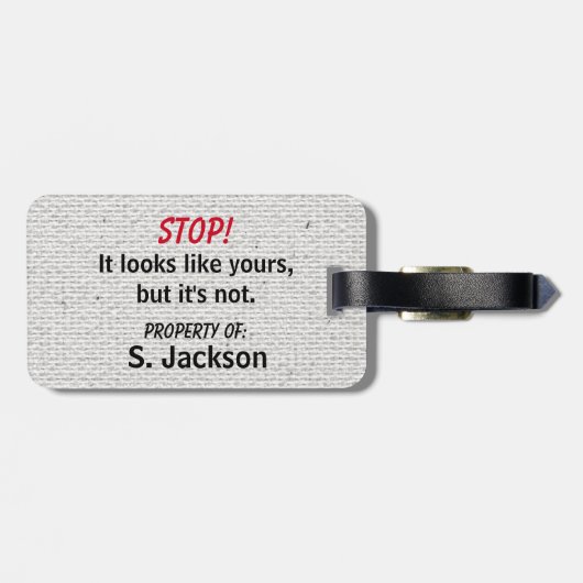 Niedlich und lustig gepäckanhänger (Rückseite horizontal)