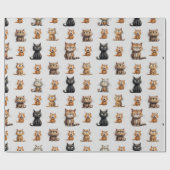 Niedlich und lustig Mad Angry Black, Orange Cat Gr Geschenkpapier (Flach)