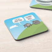 Niedlich und lustig nur mit Armadillos rollen Getränkeuntersetzer (Linke Seite)