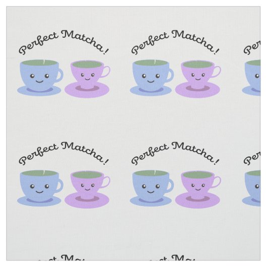 Niedlich und lustig Perfect Matcha Stoff (Muster)