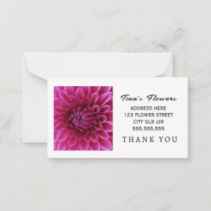 Niedlich und lustig Pink Danke, Floralist card Mitteilungskarte