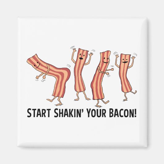 Niedlich und lustig Shakin Your Bacon Dancers Magnet (Vorne)