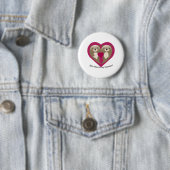 Niedlich und lustig Sie werden mein Valentine sein Button (Beispiel)