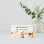 Niedlich- und modernes Weißgebäck Visitenkarte (Stehend Vorderseite)