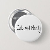 Niedlich und Nerdy Button (Vorne & Hinten)