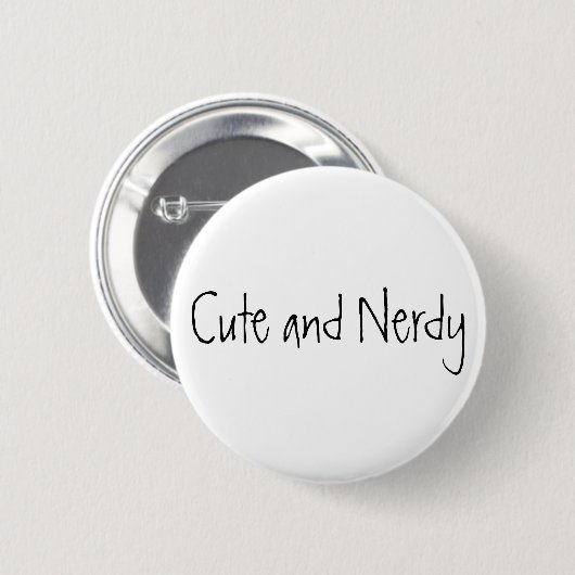 Niedlich und Nerdy Button (Vorne & Hinten)